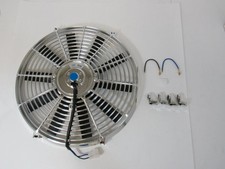 14 Electric Cooling Fan Universal Straight Blades Hot Rod 12v Chrome 14 Electric Cooling Fan Universal Straight Blades Hot Rod 12v Chrome