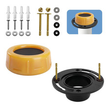 Toilet Wax Ring with Flange, Universal Fit for 3 Inch or 4 Inch Waste Lines