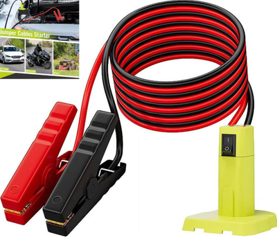 #ad 6FT Jumper Cable Jumper Starter For Ryobi 18V Battery Adapter with Clamp 12AWG $17.19