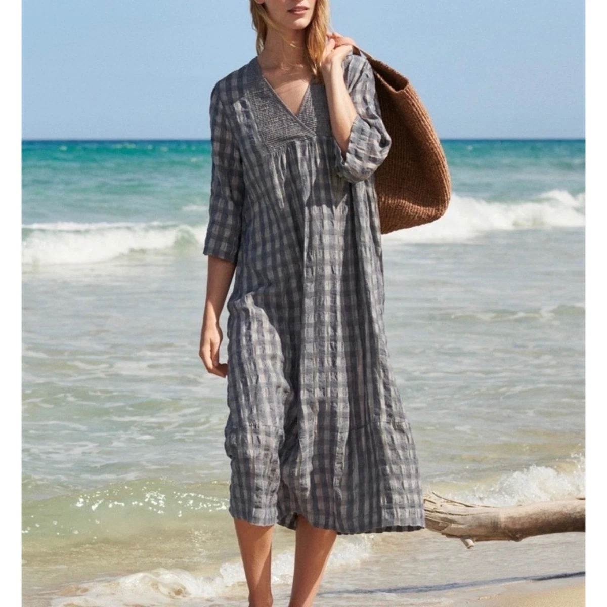 chinese dress ladies IN'VOLAND Plus Size Short Sleeve Dress for Women Summer Casual Cotton Midi  Dresses with Pockets Army Green at Amazon Women's Clothing store main image 0
