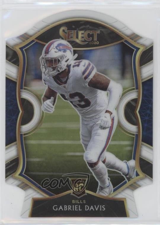2020 Panini Select Concourse White Prizm Die-Cut Gabriel Davis #82 7m3