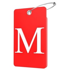 2 Pack Luggage Tags for Suitcases, 26 Initial Letter Travel Large M Red