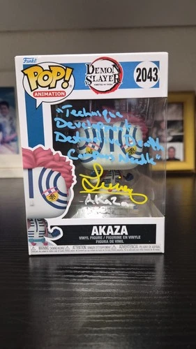 Demon Slayer 2043 AKAZA Funko Pop Signed By Lucien Dodge