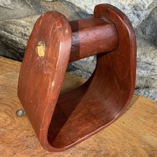 Antique Wooden Saddle Stirrup - Western Cowboy Farmhouse Decor - 7.5"