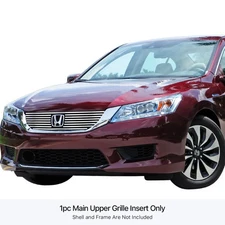 For Honda Accord 13-15 APG 1-Pc Polished 8x6 mm Horizontal Billet Main Grille