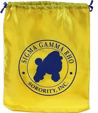 Sigma Gamma Rho Drawstring Shoe/Gift Bag [Yellow - 15" x 11.5"]