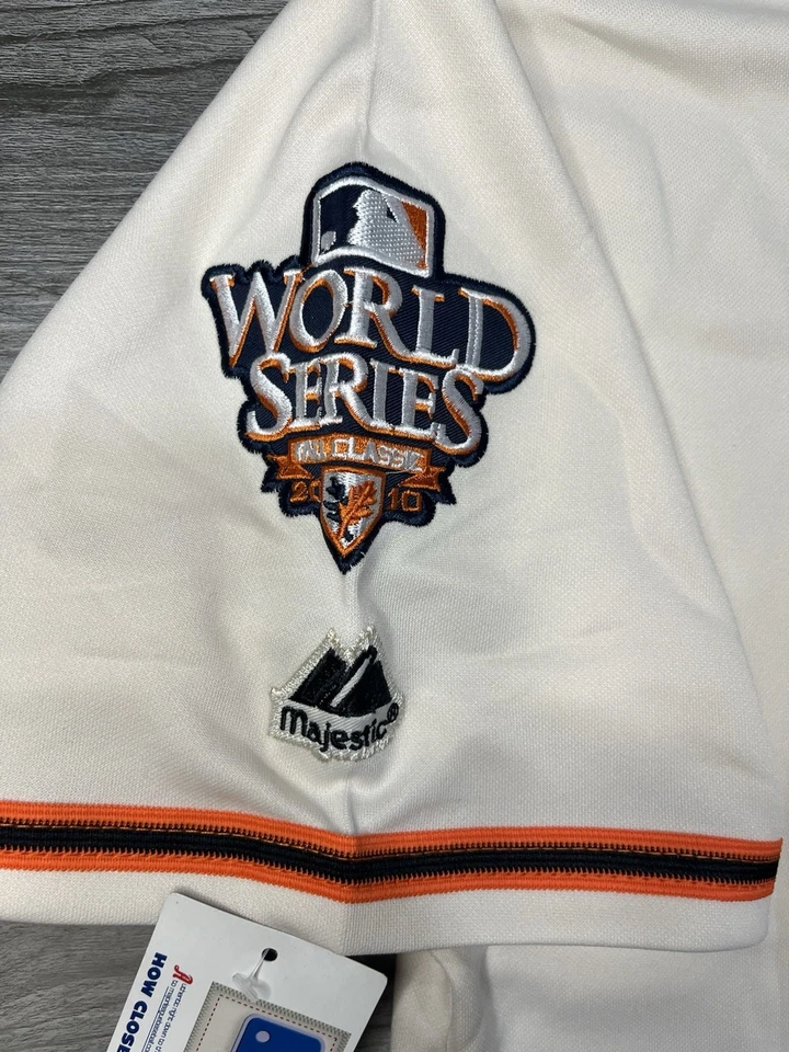Camiseta masculina grande Tim Lincecum 2010 San Francisco Giants Cream World Series - Imagem 4 de 4