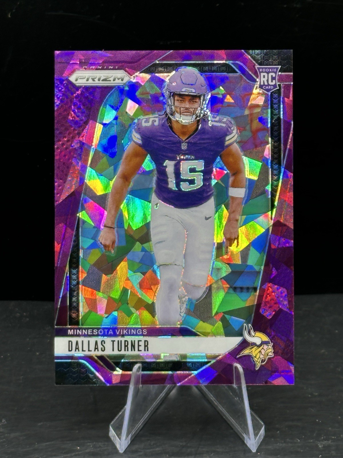 2024 Panini Prizm - Rookies Dallas Turner #324 Purple Ice Prizm /225 (RC)
