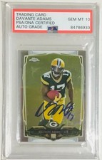 Davante Adams Topps Chrome Rookie On Card Auto PSA Gem Mint 10. rookie card picture