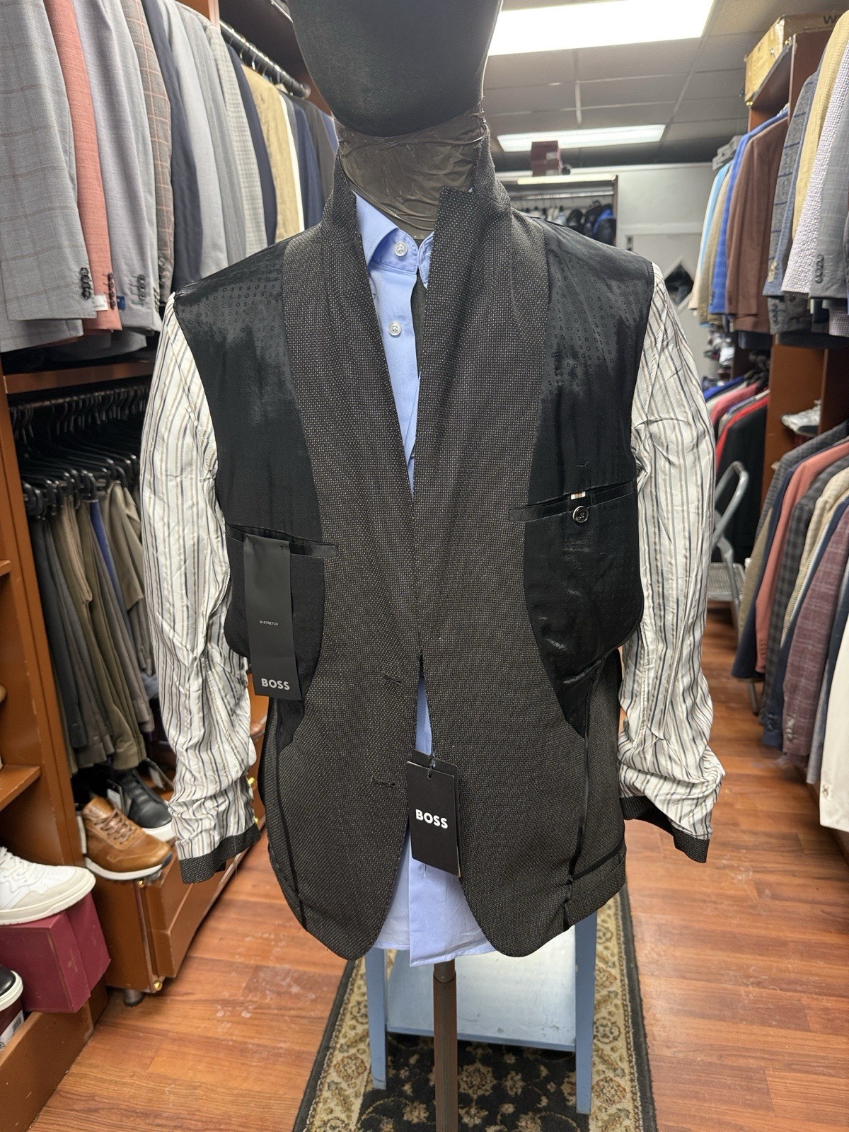 Hugo Boss Men's Henry181S Slim Fit Wool Blue Sport Coat Jacket Sz 36S thumbnail 12