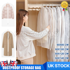 5/20PCS Large Hanging Suit Bags Dress Coat Jacket Clothes Cover Dust Protector