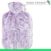 Hugo Frosch WäRmflasche Klassik Tierfelloptik Lila-Silber | Made In Germany