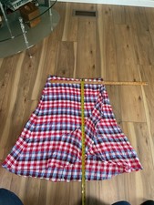 NWT Lane Bryant Women's Midi Skirt Size 22/24 Red White Blue Plaid Faux Wrap