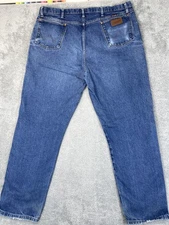 Wrangler Jeans Mens 42x34 Blue Cowboy Cut Relaxed Fit Bootcut Denim 31MWZPW