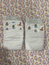 Vintage MUPPET BABIES Disposable Diaper 1990s Jim Henson Infant lot of 2