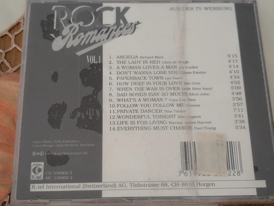 Various Rock Romances Vol. 1 neu OVP 1991  Tina Turner Eric Clapton Bee Gees - Bild 2 von 2