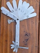 Vintage KASTAR Pocket Feeler Gauge Set / Spark Plug Tool W/ruler And File