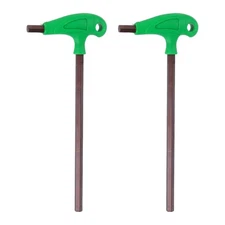 2pcs T-Handle Hex Key Wrench 10mm Metric S2 Steel Hexagon Wrenches, Green