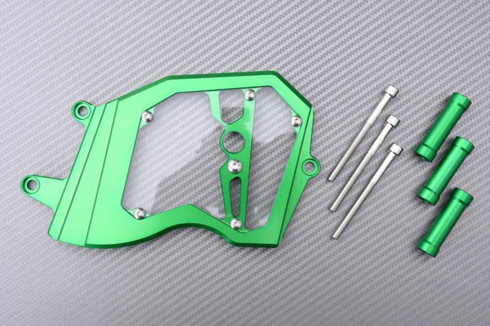 Cache pignon vert pour KAWASAKI ZX6R 636 2024-2025 en aluminium CNC