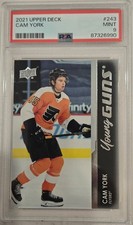 2021-22 Upper Deck Young Guns #243 Cam York PSA 9 Philadelphia Flyers
