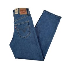 Levis Ribcage Straight Ankle Jeans Womens 25x27 Blue High Rise Button Fly Denim