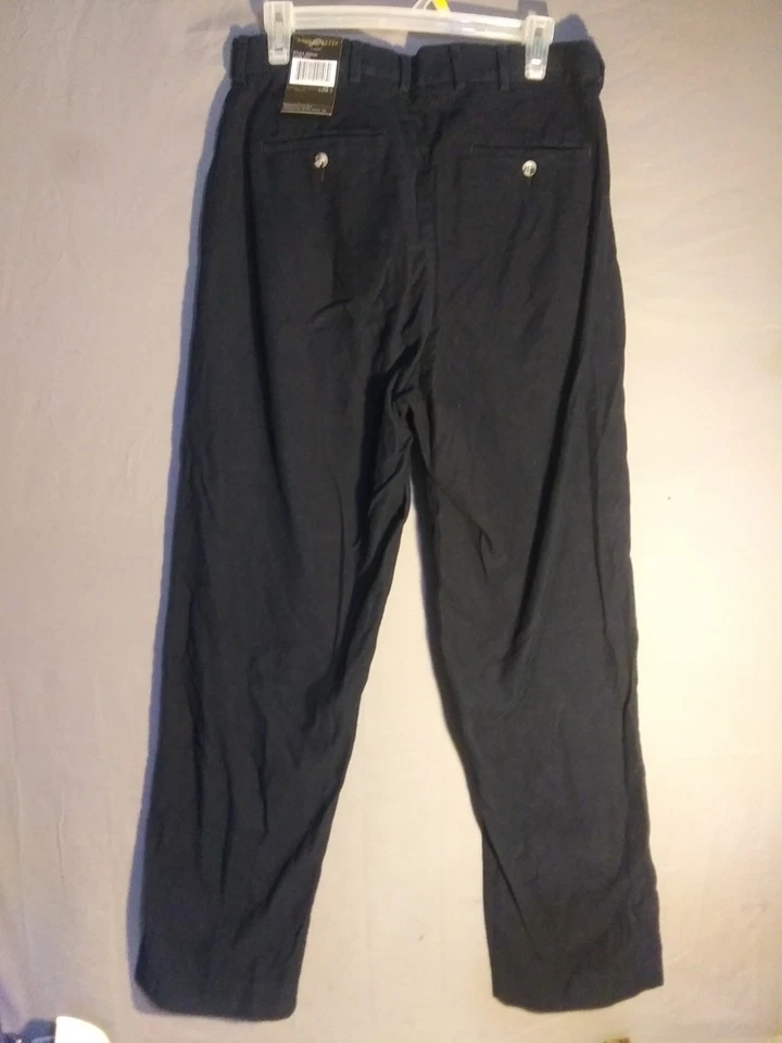 Pantalones de vestir Andrew Fezza negros azul marino 31x32 Foto 2 de 4