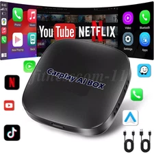 Wireless CarPlay AI box Android Auto WIFI Adapter Converter w/Netflix YouTube US