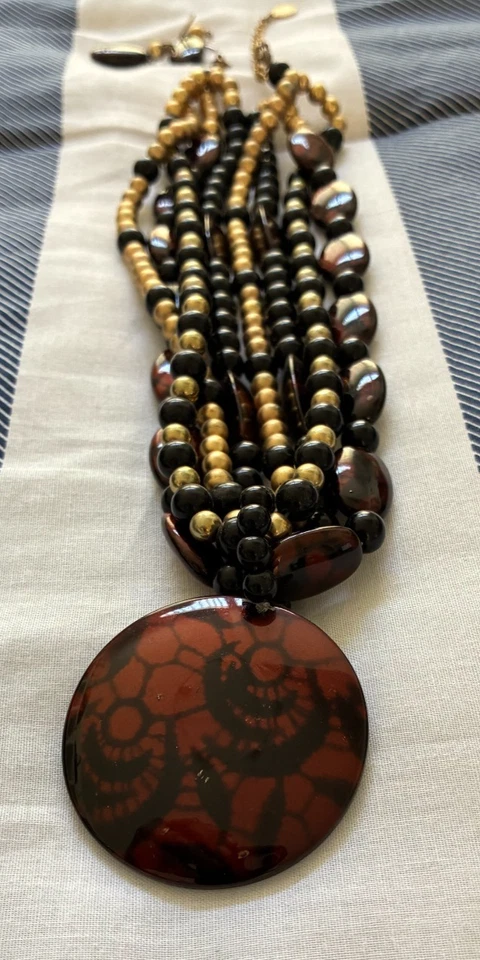 De colección. Juego de joyas colgantes y cuentas tono marrón Alfani Foto 2 de 4