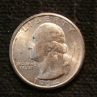1934 Washington Quarter ch au/unc slider some toning specks