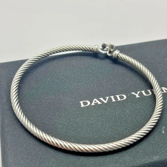 David Yurman 电缆经典心形手链带钻石,中号 — 第 2/4 张图片