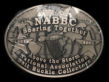 TF13144  NOS  2002  NAT'L ASSN OF BELT BUCKLE COLLECTORS  SOLID BRASS BUCKLE