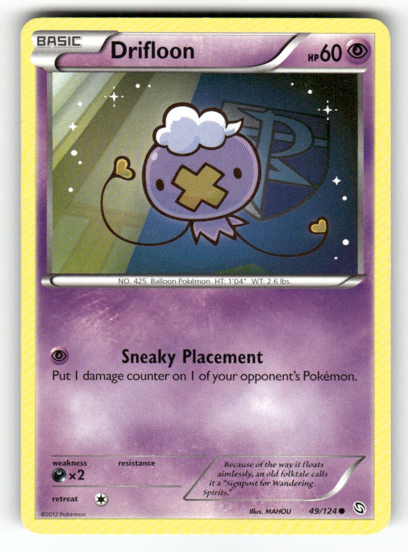 Drifloon 49/124 Common Dragons Exalted Pokemon Moderately Played