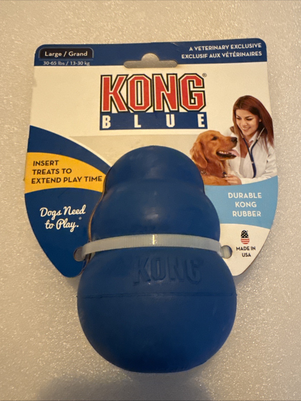KONG Blue Large Classic Dog Chew Toy - Large NIP