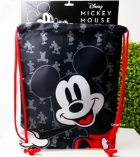 Disney Mickey Mouse Drawstring Bag Backpack String Sling Cinch Tote Bag 16" x 14