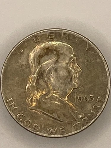 1963 Franklin Half Dollar 90% Silver Denver Mint Circulated Ungraded Coin