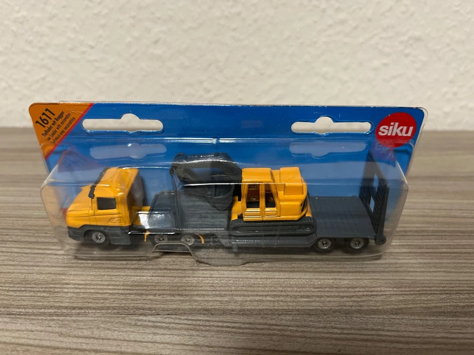 Siku 1611  Tieflader mit Bagger - Bild 2 von 4