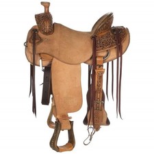 Western Leather Wade Tree A Fork Horse Saddle Work Ranch Roping Tack Equestrian