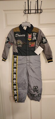 NWT Disney Store Planes Dusty Pilot Airplane Flight Jump Suit Costume  Size Xs 4