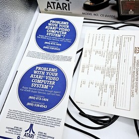 Atari 2600 CX2600A Video Game Console 1980 Paddle Instructions in Original Box 