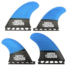 PACIFIC VIBRATIONS RS quad (fits) Futures SURFBOARD Fins honeycomb Fiberglass 