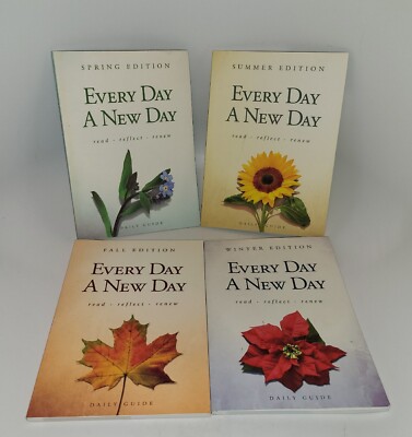 Every Day A New Day: Daily Guides 4 Book Lot (Spring, Summer, Fall, Winter)!