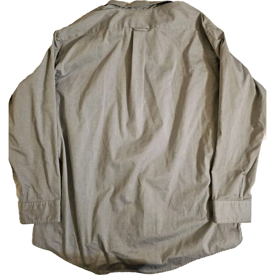 Alexander Lloyd 正装衬衫男式 18/34-35 高纽扣灰色美国制造 — 第 3/4 张图片