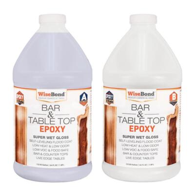 WiseBond 1-Gal Epoxy Kit Transparent Waterproofer/Sealer High-Gloss (1:1 Ratio)