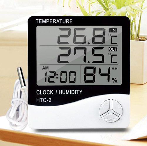 HTC-2 Digital Thermometer Hygrometer with probe Electronic Temperature ...
