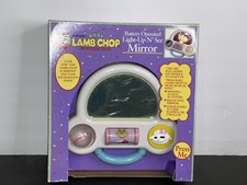 Vintage Lamb chop Friends Light up N See Mirror Crib Musical NOS Toy