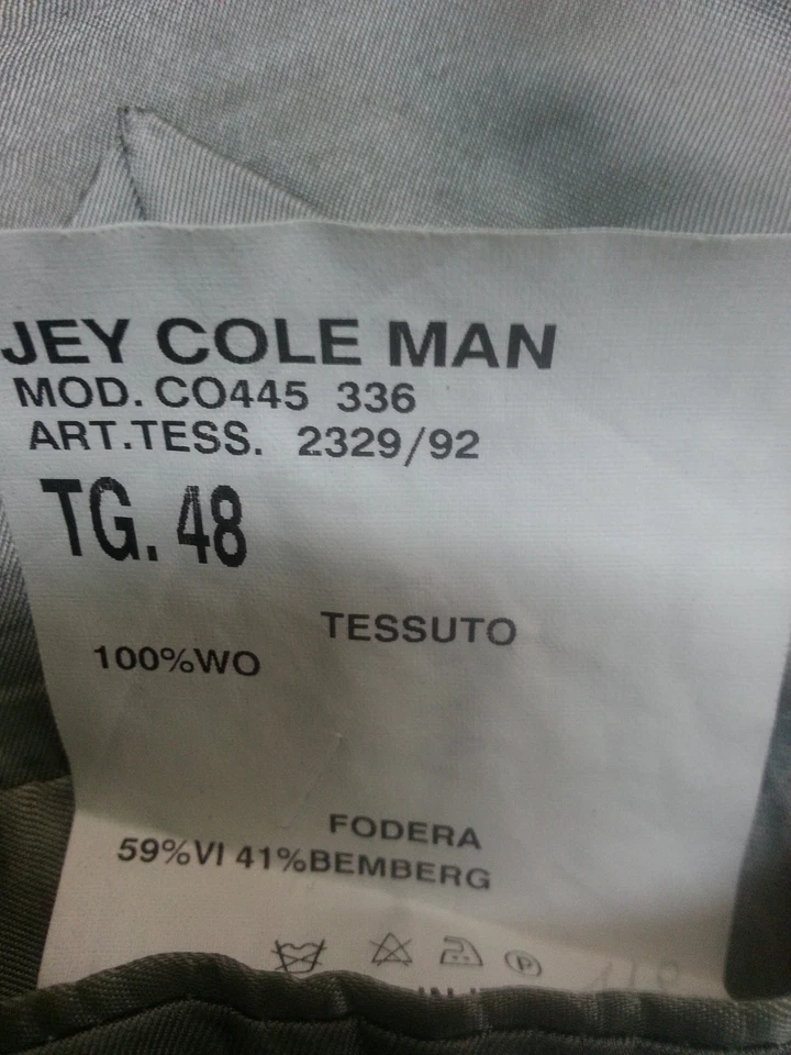 JEY COLE MAN Reciente Glen Cuadros 3 Btn Bolsillos de Parche Ventilación Central 38 Reg   Foto 2 de 4