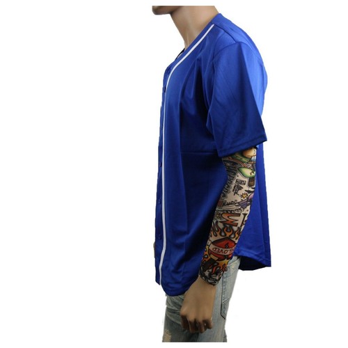 Mens Baseball Jersey Raglan Stripe Sports Uniform Team Hipster Tee Casual S-3X - 第 19/155 張圖片
