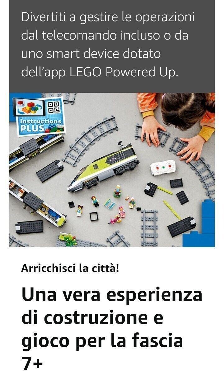 LEGO TRENO PASSEGGERI SET 60337 NOVITÀ 2022 CONTROLLO BLUETOOTH CON LUCI LED foto 5