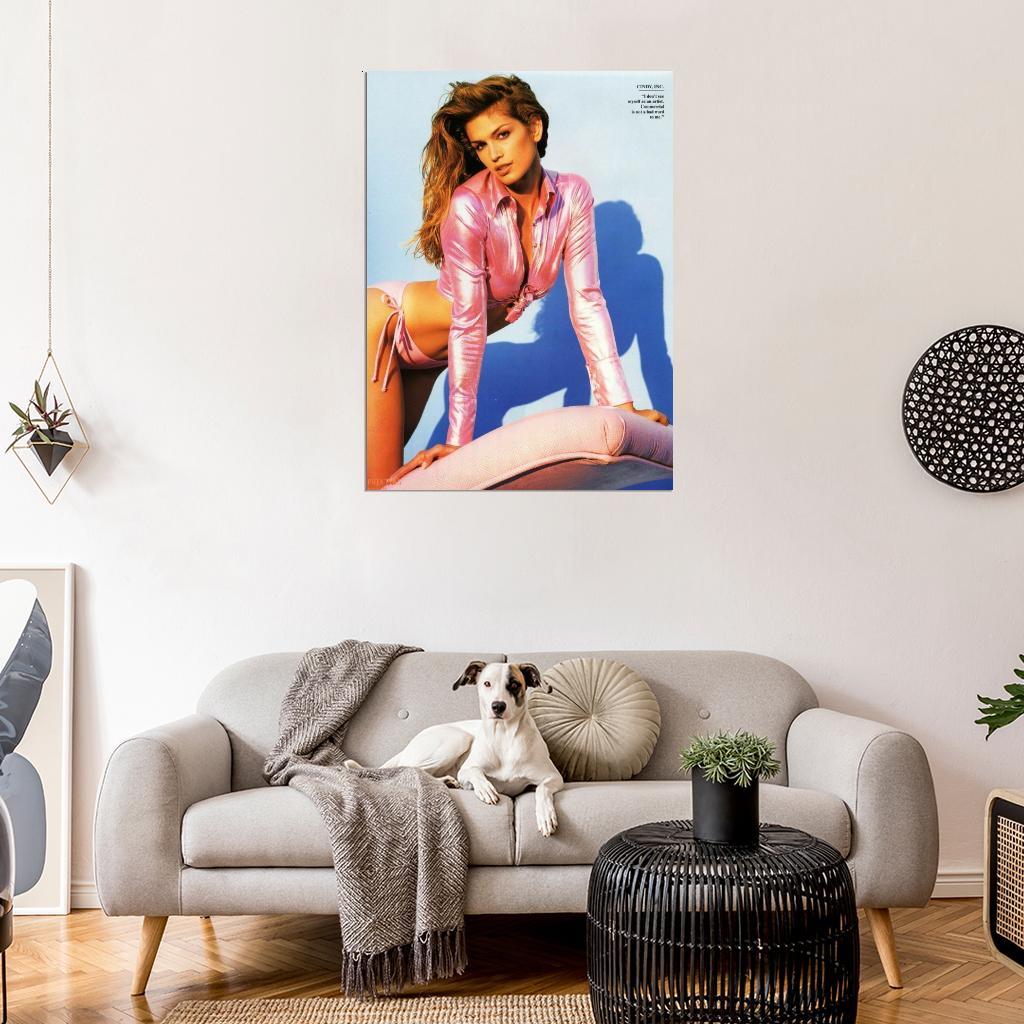 525936 CINDY CRAWFORD Show 80's & 90's Teen TV Movie 24x18 WALL