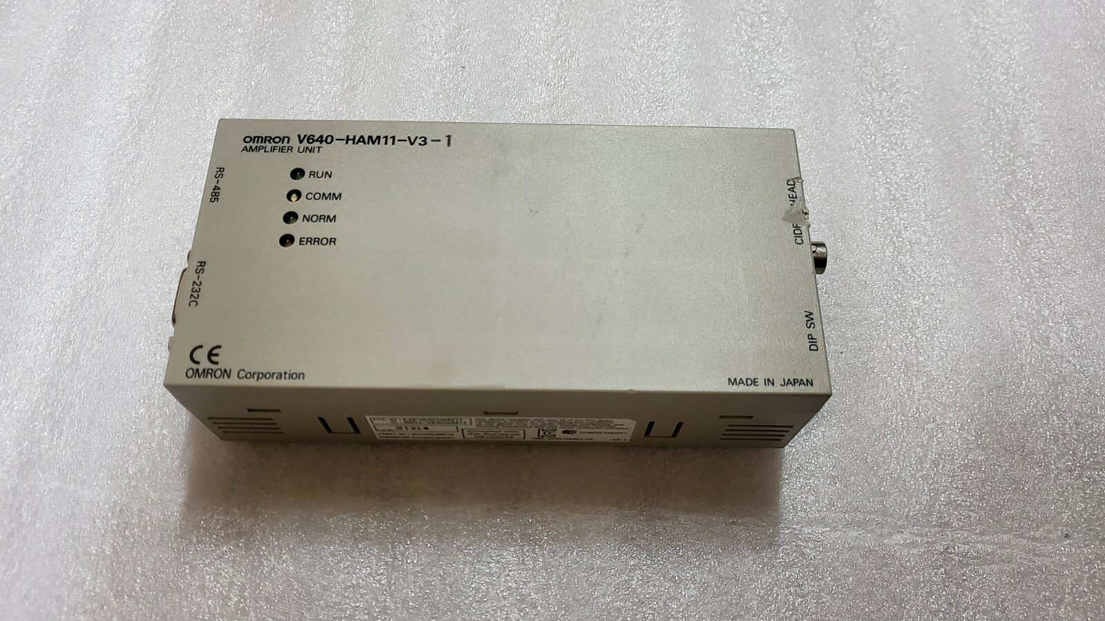 As-Is OMRON AMPLIFIER UNIIT V640-HAM11-V3-1